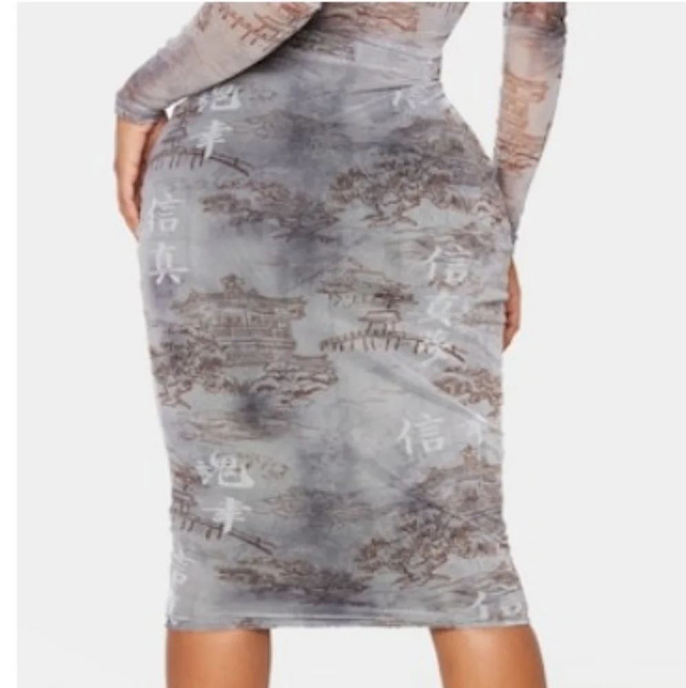 Grey mesh skirt set - Picture 2 of 5